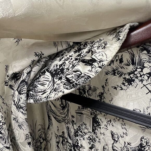 Vintage Gold Label VICTORIA SECRET Kimono Robe Shoulder Pads Renaissance Sz P/S - Picture 8 of 12